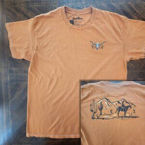 Threadless T-Shirt Cotton Short Sleeve w/Southwest Graphic | Burnt Orange | Med